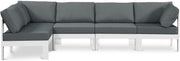 Nizuc - Outdoor Patio 4 Piece Modular Sectional With White Frame
