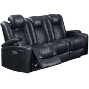 Power Reclining Sofa With Adjustable Headrest - Inky Blue