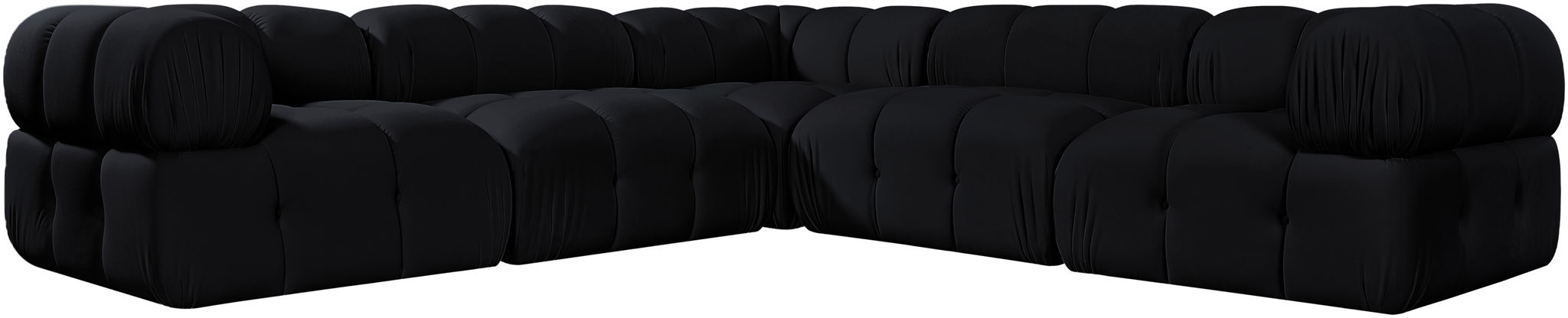Orin - Velvet 5 Piece Modular Corner Sectional