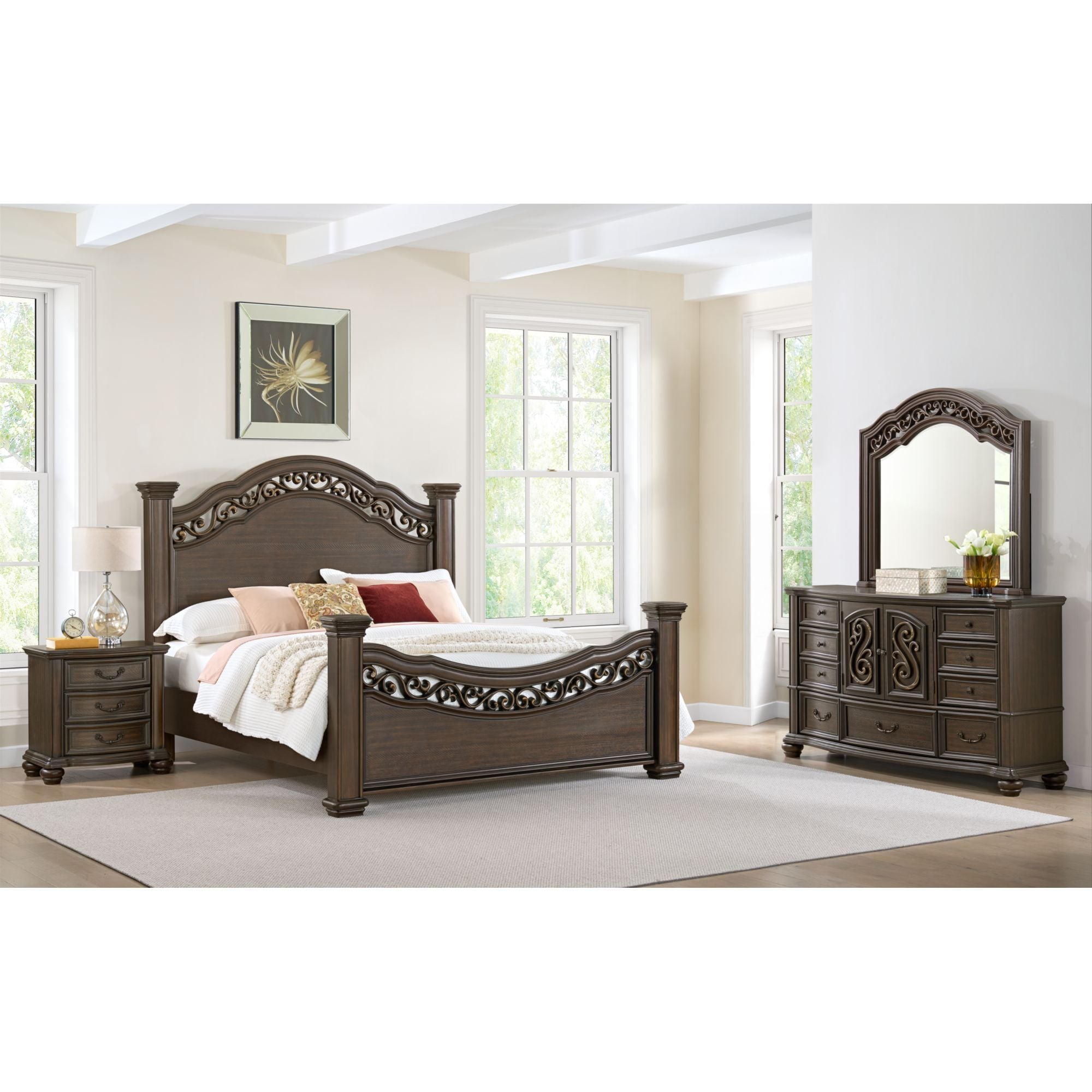 Brunswick - 2-Drawer Nightstand With USB - Mahogany