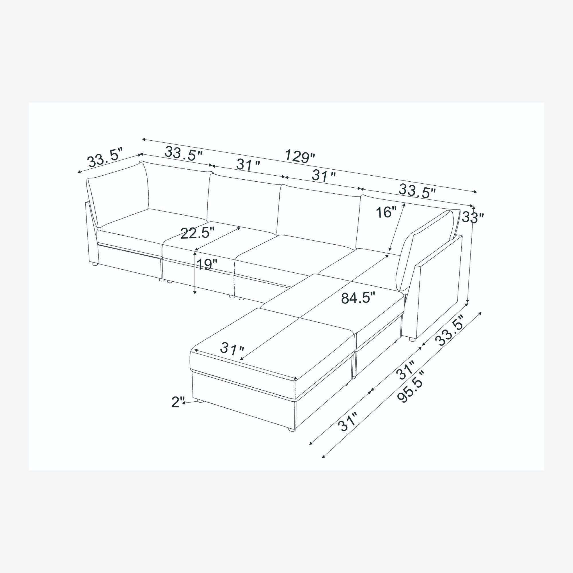 Reversible Modular Sectional With Custom Configuration And Premium Upholstery - Dark Green