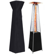 Pyramid 48, 000 Btu Propane Outdoor Heater With Detachable Wheels - Black / Silver