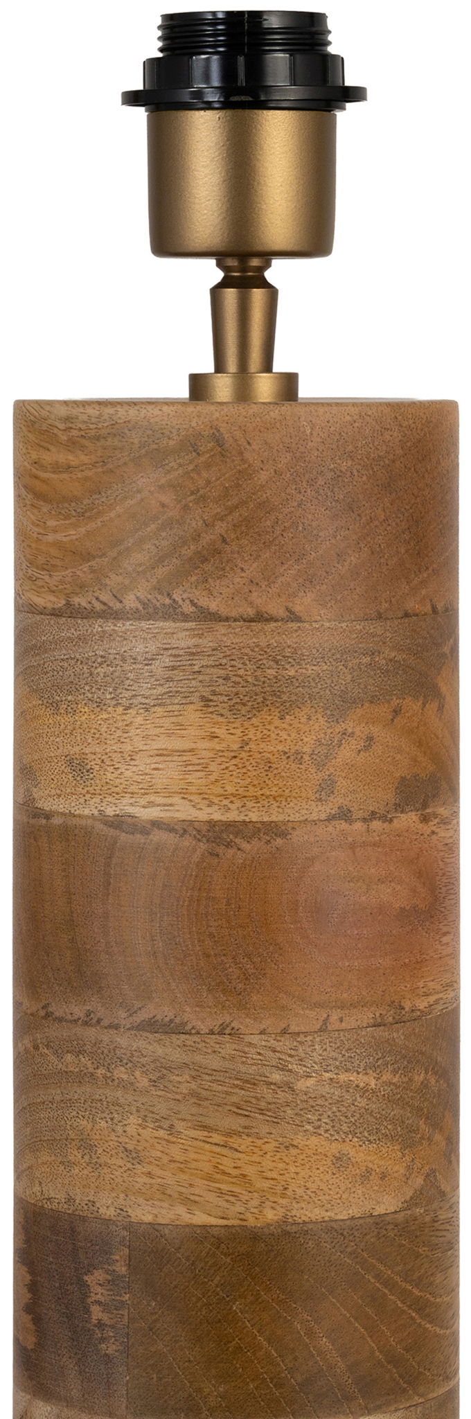 Orenda - Mango Wood Base And Linen Textured Fabric Shade Table Lamp - Travertine / Natural