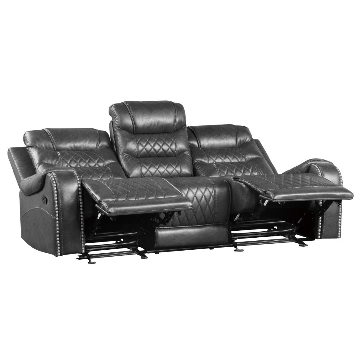 Putnam - Power Double Reclining Sofa With Center Drop-Down Cup Holders, Receptacles And USB Ports