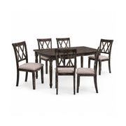 Claudia II - Weathered 7 Pieces Dining Room Set - Gray