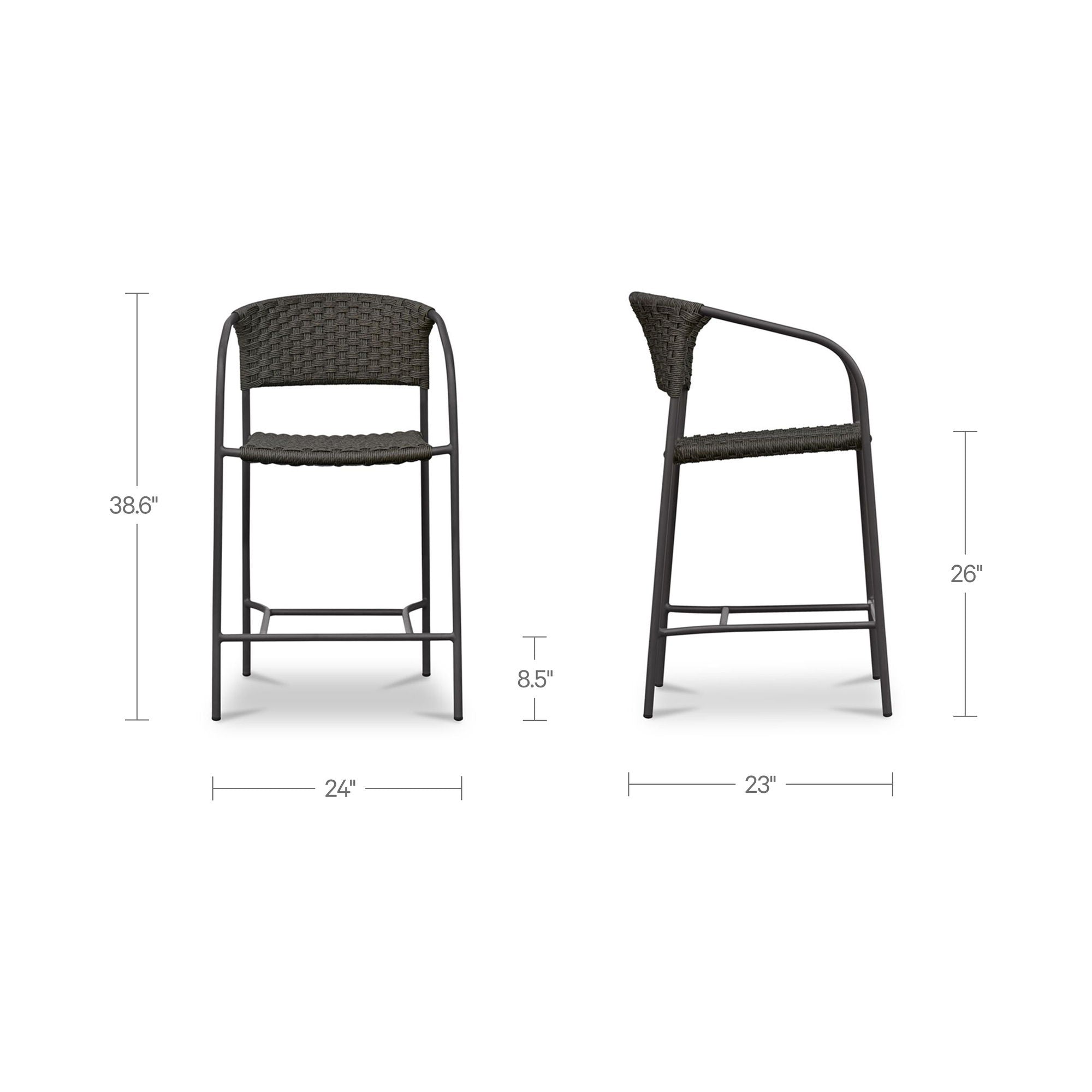 Zola - Outdoor Counter Chair - Dark Brown