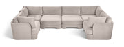 Hammond - Velvet Performance Fabric Upholstered 6 Piece U-Shaped Sectional