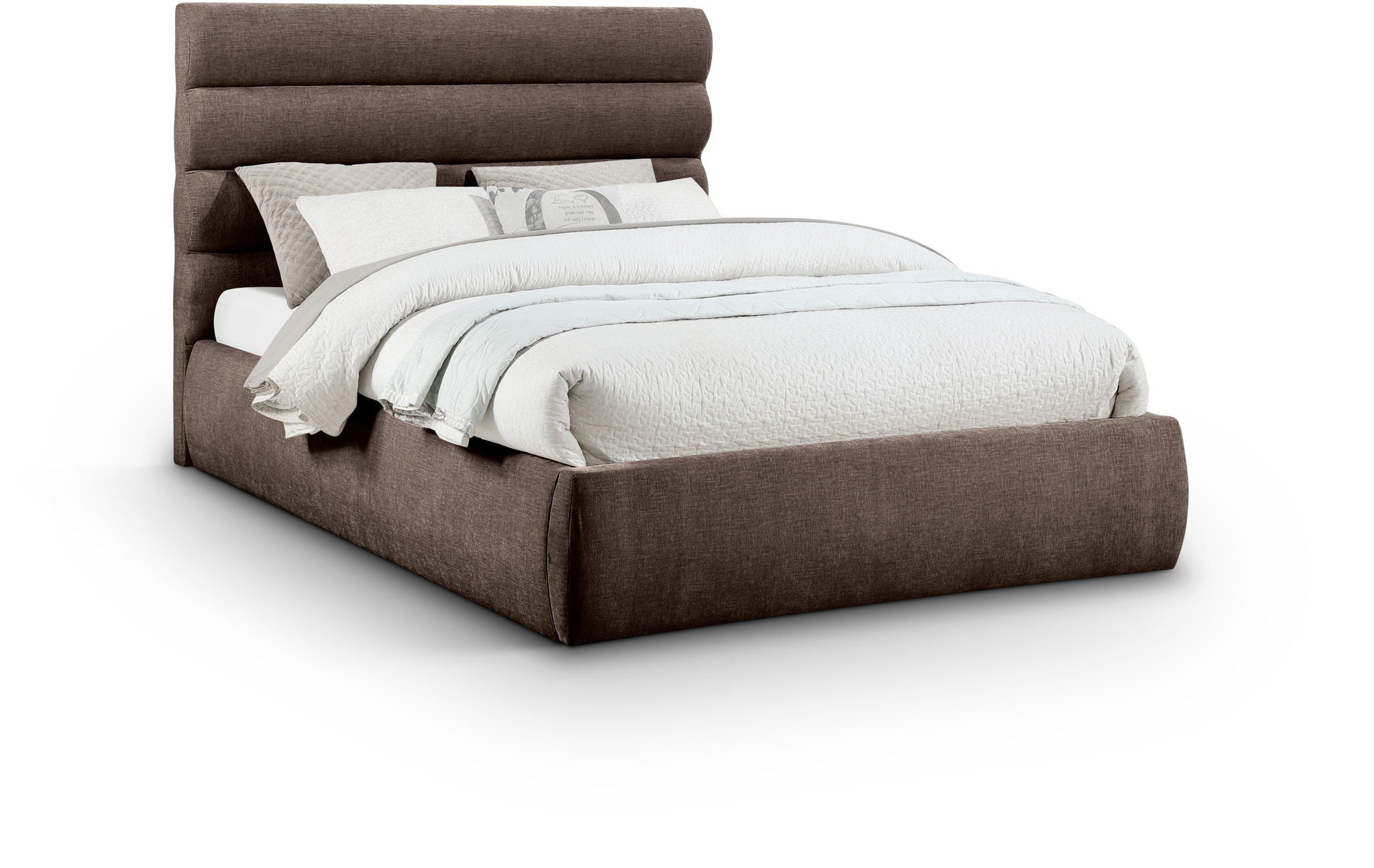 Adam - Chenille Fabric Bed With 52" Headboard