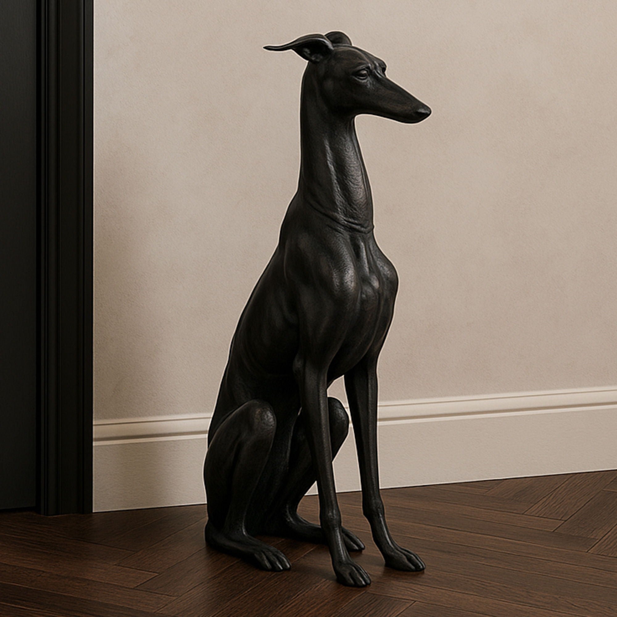 Duke Cast Aluminum Sculpture - Black