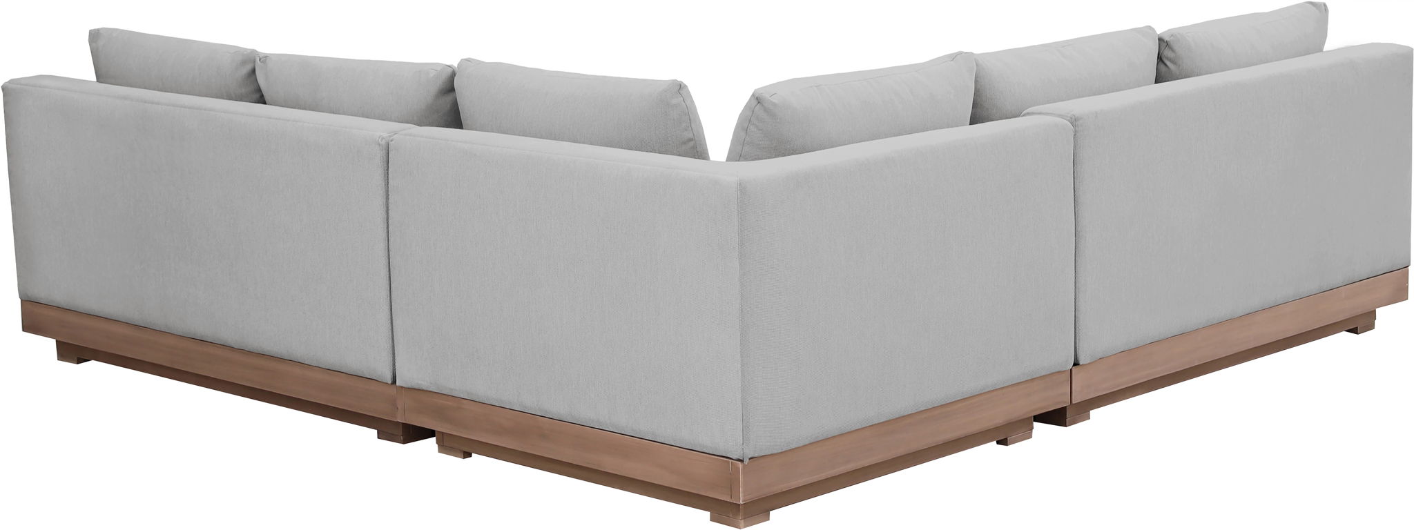 Solace - Olefin Performance Fabric 3 Piece Outdoor Patio Modular Sectional (2 Loveseats & Corner Chair)