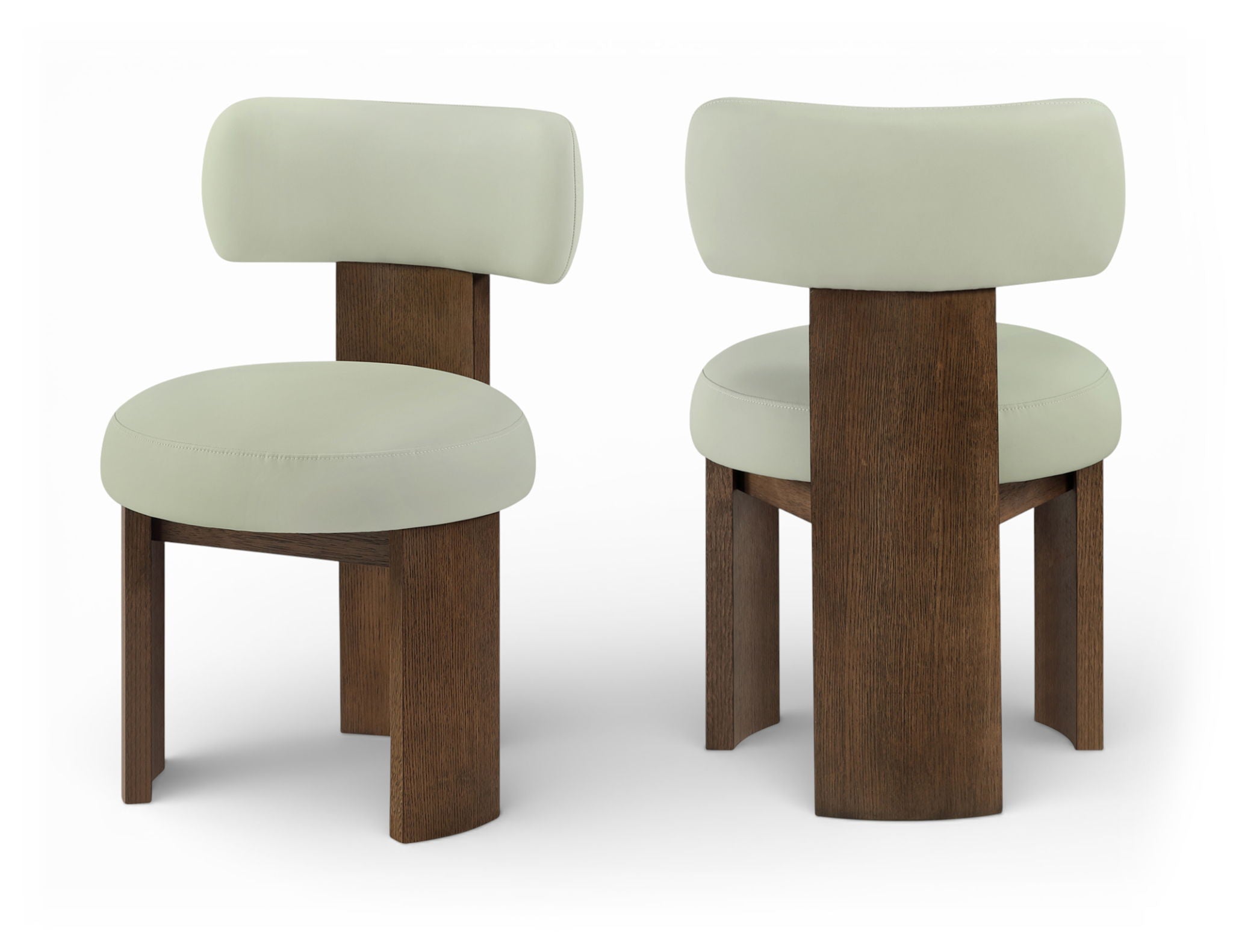 Atelier - Vegan Leather Upholstered Dining Chair (Set of 2) - Painted Brown Frame