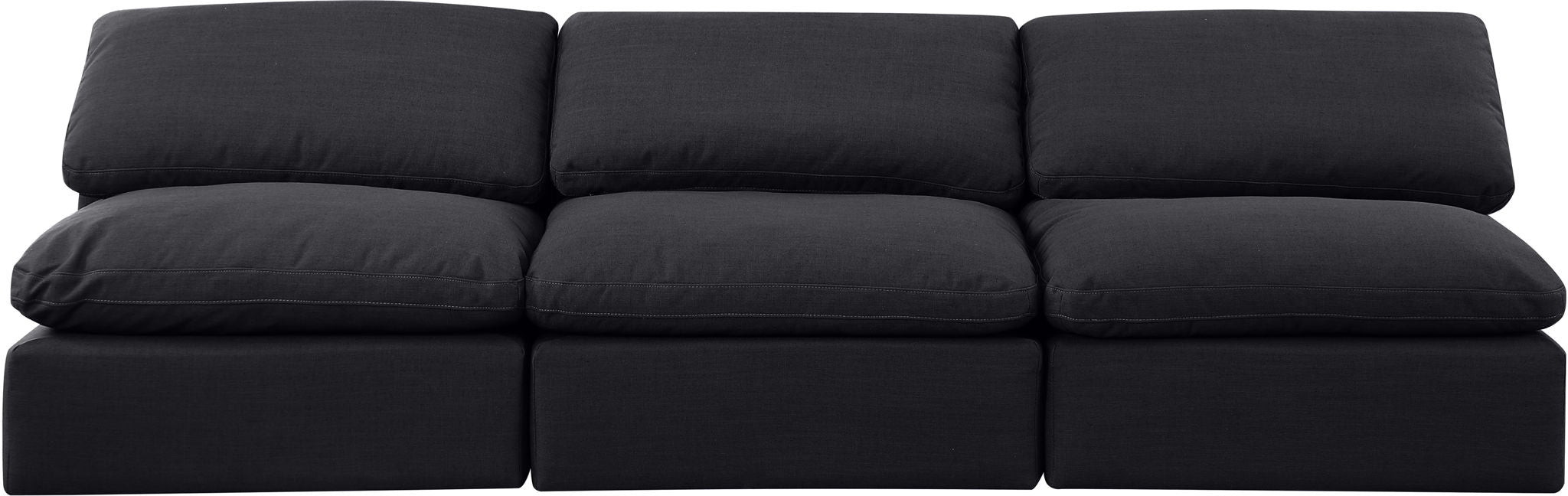 Indulge - Linen 3 Seat Modular Armless Sofa