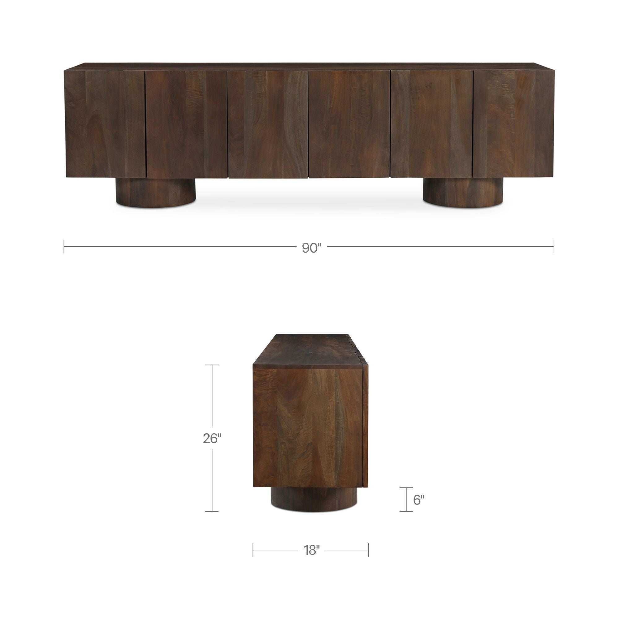 Hadley - Media Unit - Warm Brown