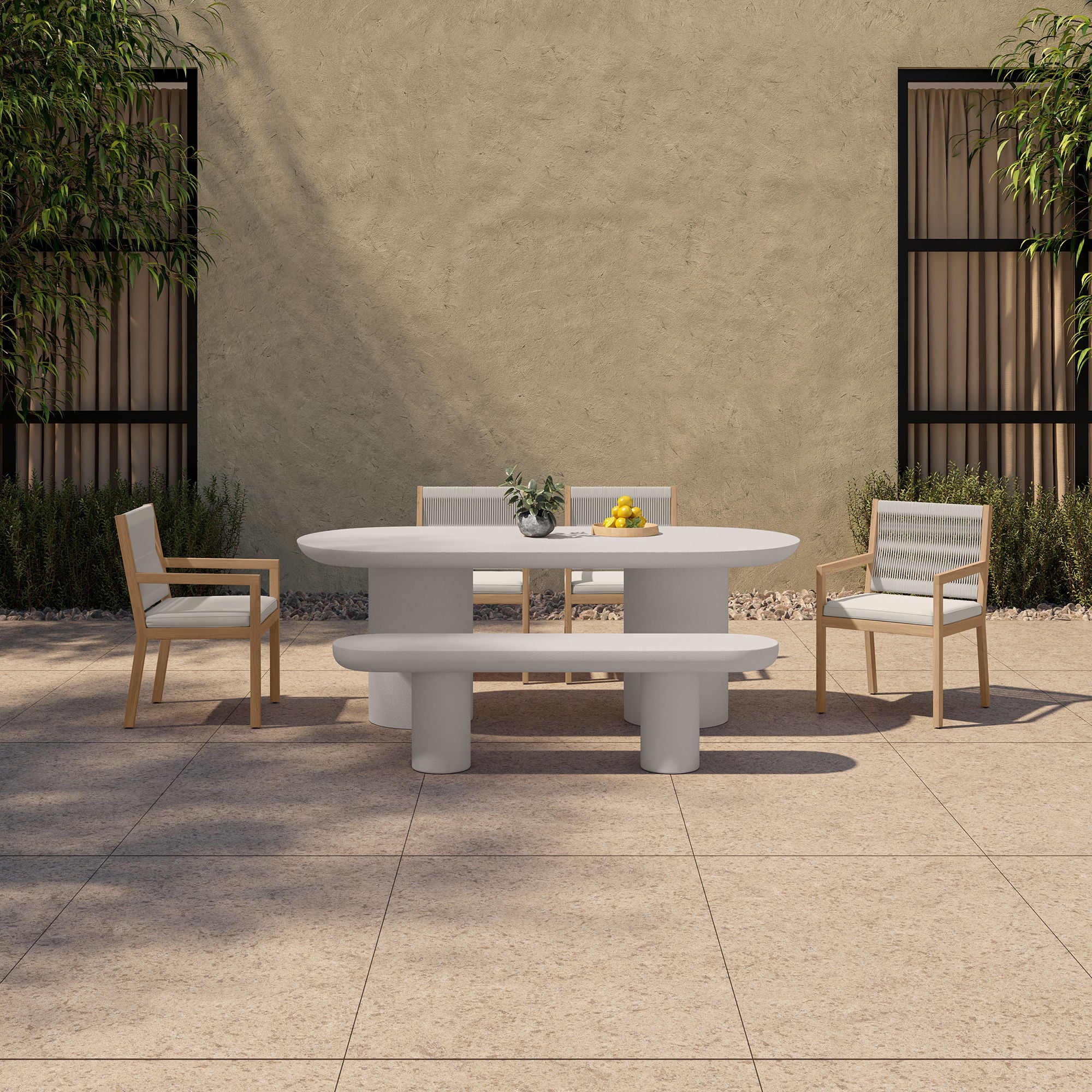 Rocca - Bench - Cream