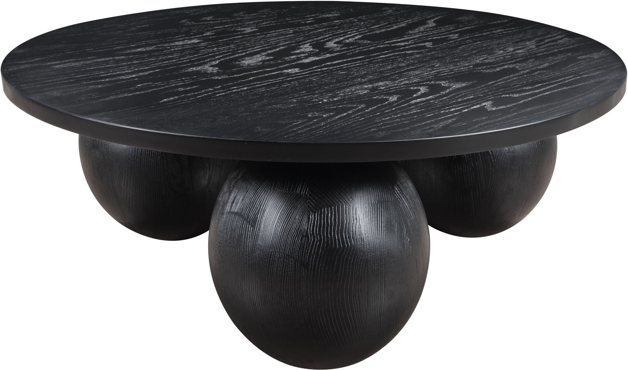 Fitch - Wood Oak Veneer Coffee Table - 3 Legs