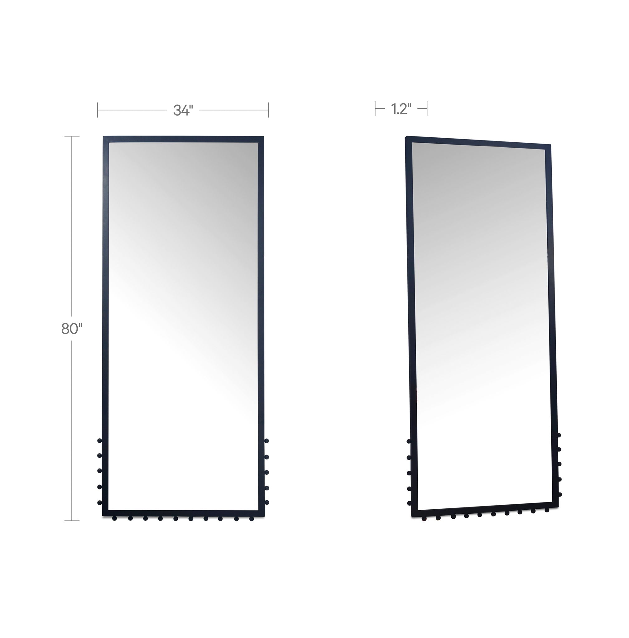 Figaro - Floor Mirror - Black
