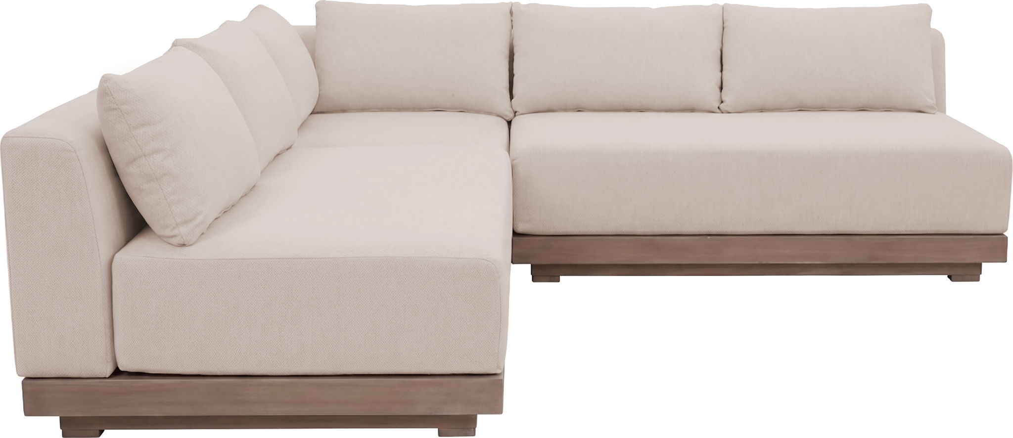 Solace - Olefin Performance Fabric 3 Piece Outdoor Patio Modular Sectional (2 Loveseats & Corner Chair)
