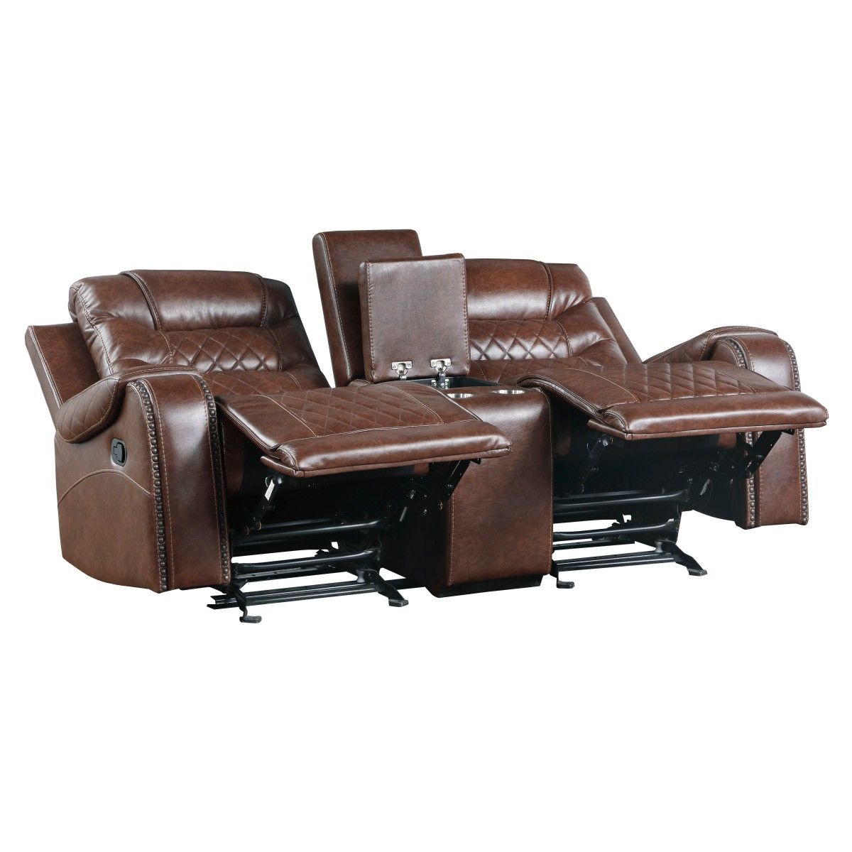 Putnam - Power Double Reclining Loveseat With Center Console, Receptacles And USB Ports