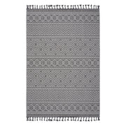 Guros - 6' X 9' Geometric Indoor / Outdoor Area Rug - Gray / White