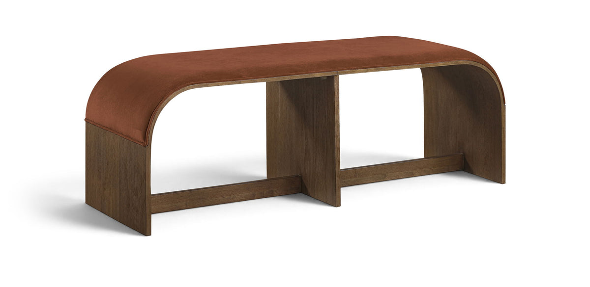 Sable - 52" Velvet Performance Fabric Upholstered Bench