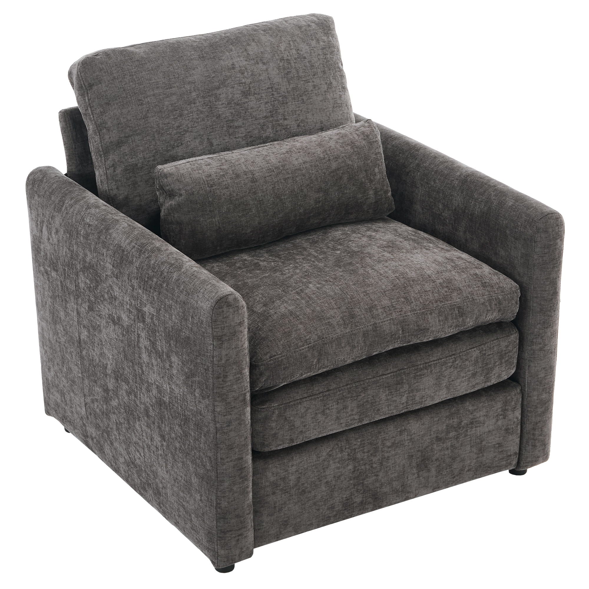 Cozy Upholstered Cushion Armchair For Living Room