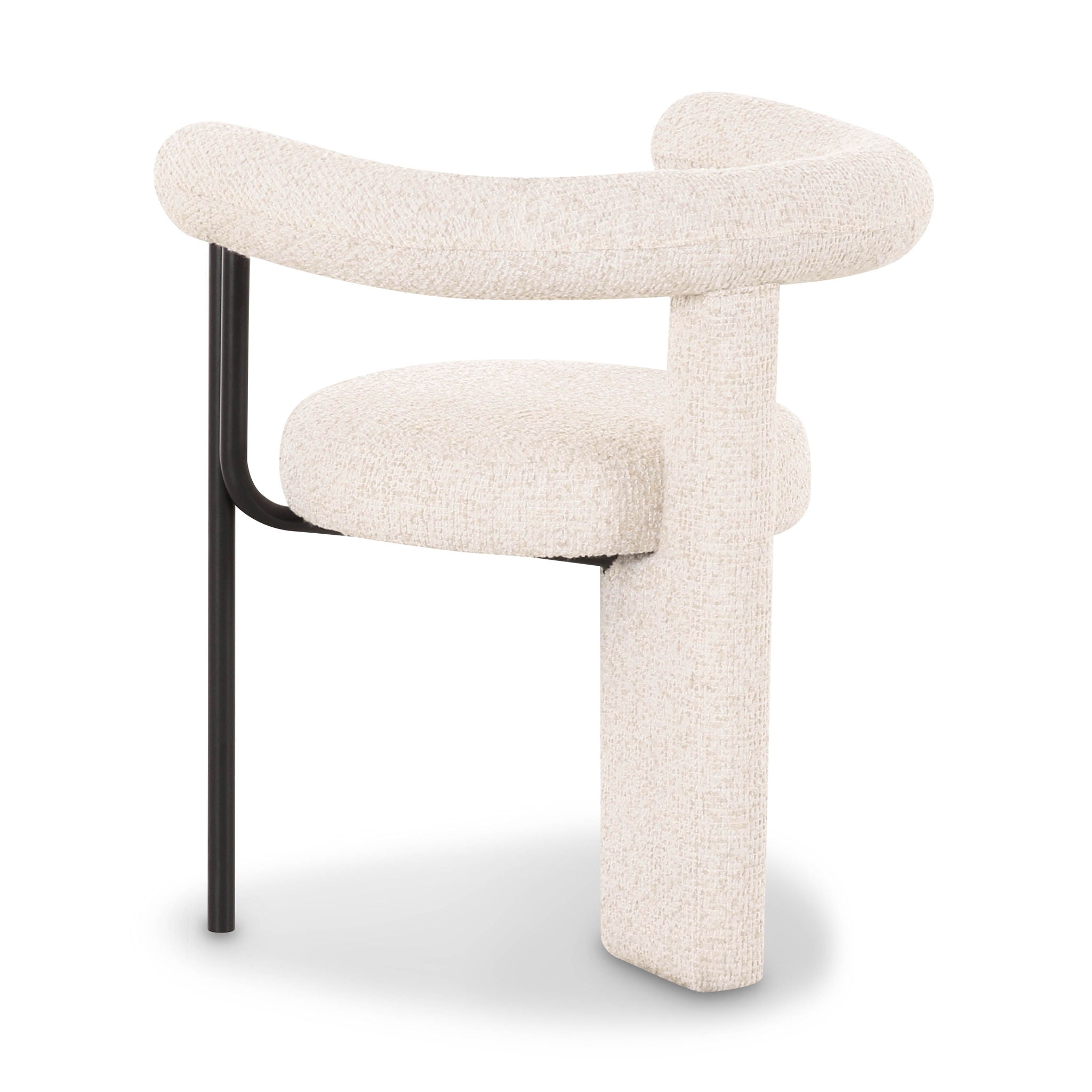 Synn - Performance Boucle Dining Chair - Cream