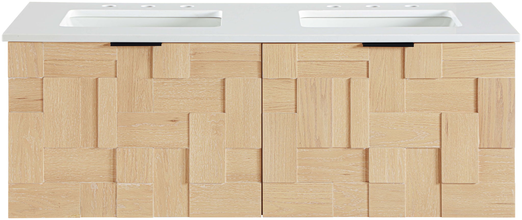 Leonardo - Engineered Stone And Solid Wood 24" Wall Mounted Bathroom Vanity