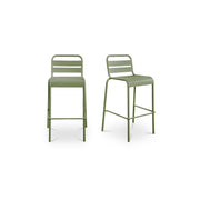 Kade - Outdoor Bar Stool (Set of 2) - Green