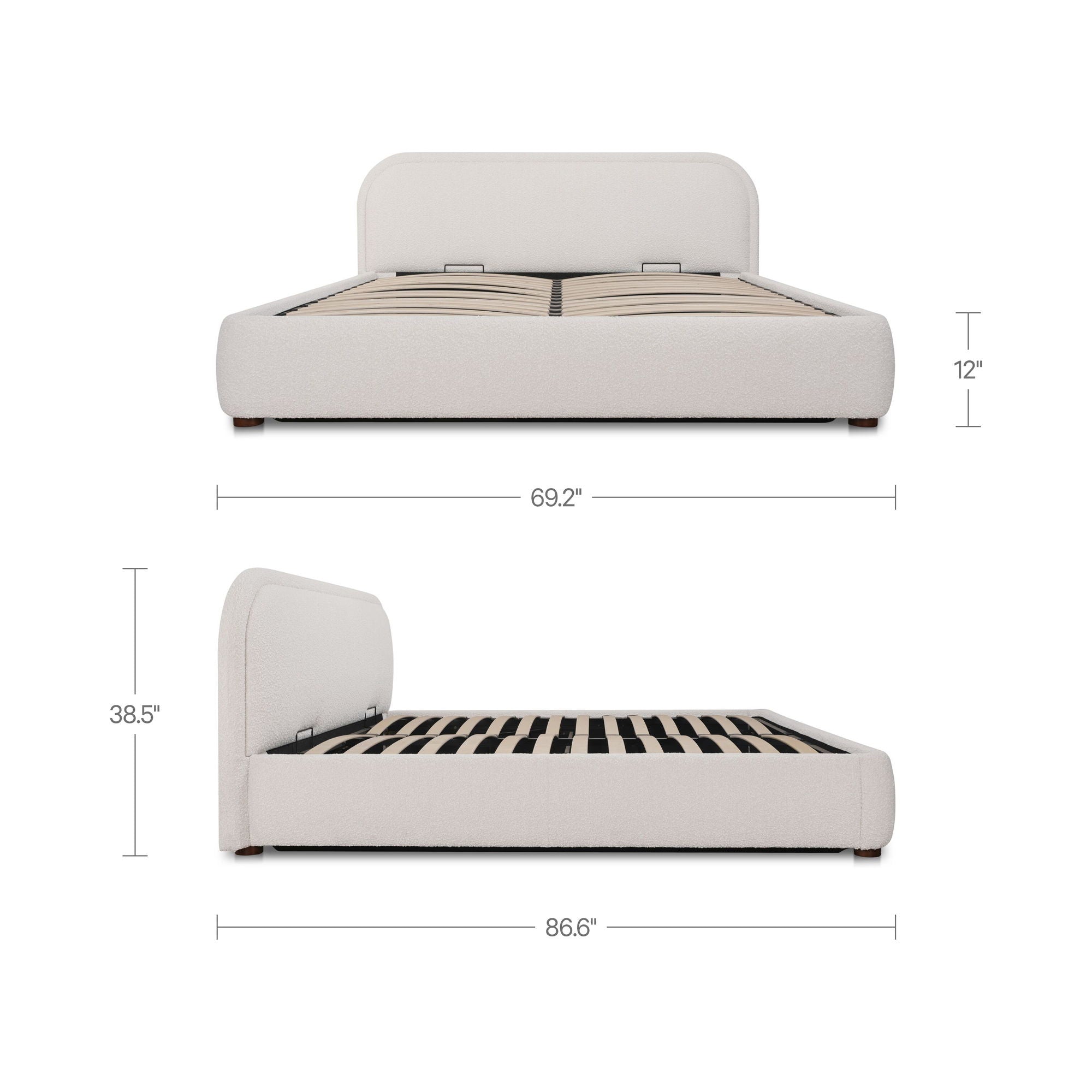 Colin - Queen Storage Bed - Oatmeal