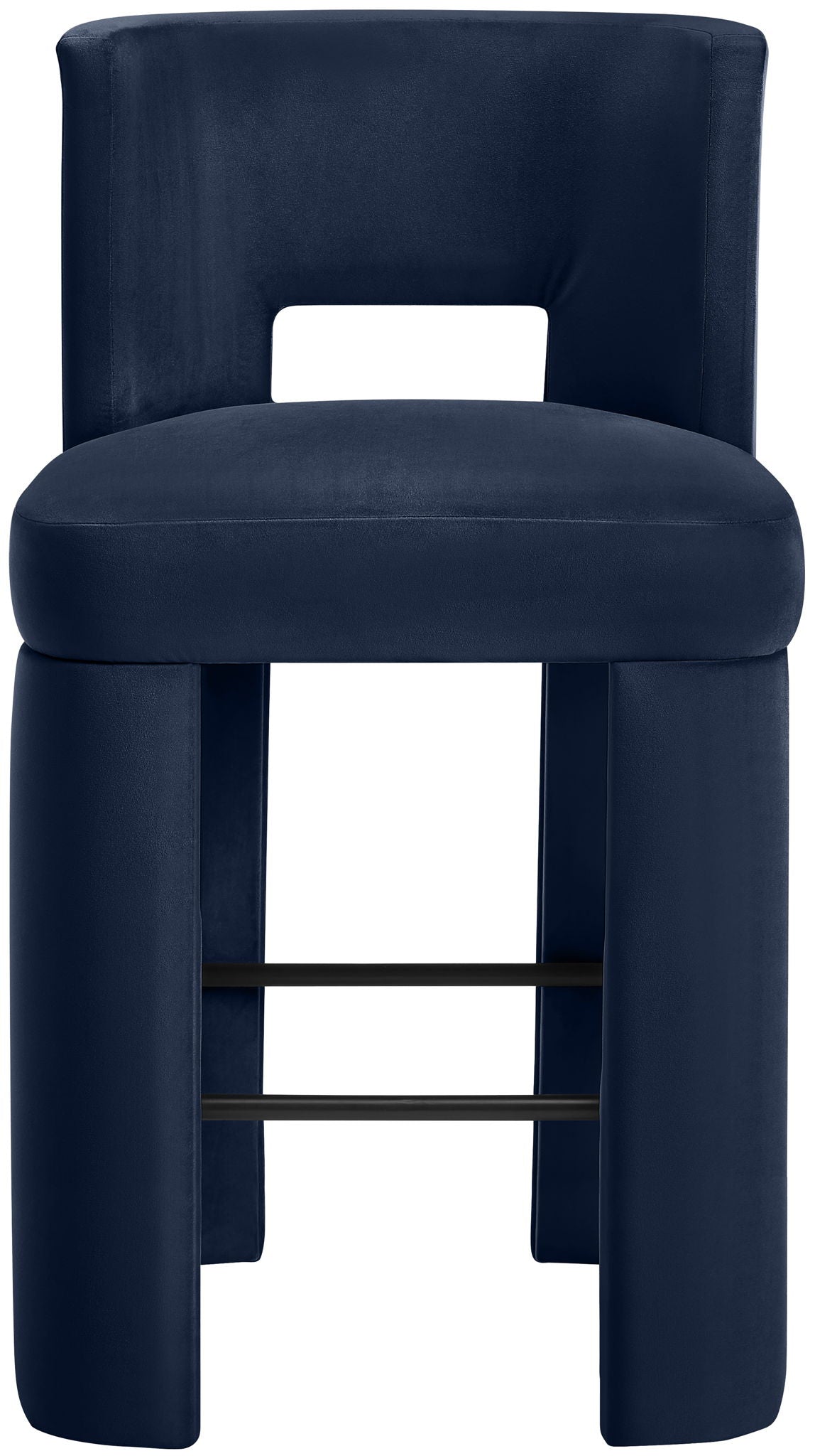 Zuno - Velvet Performance Fabric Upholstered Bar Stool (Set of 2)