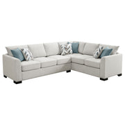 Radison - Upholstered Sectional Sofa With Hidden Sleeper - Greige