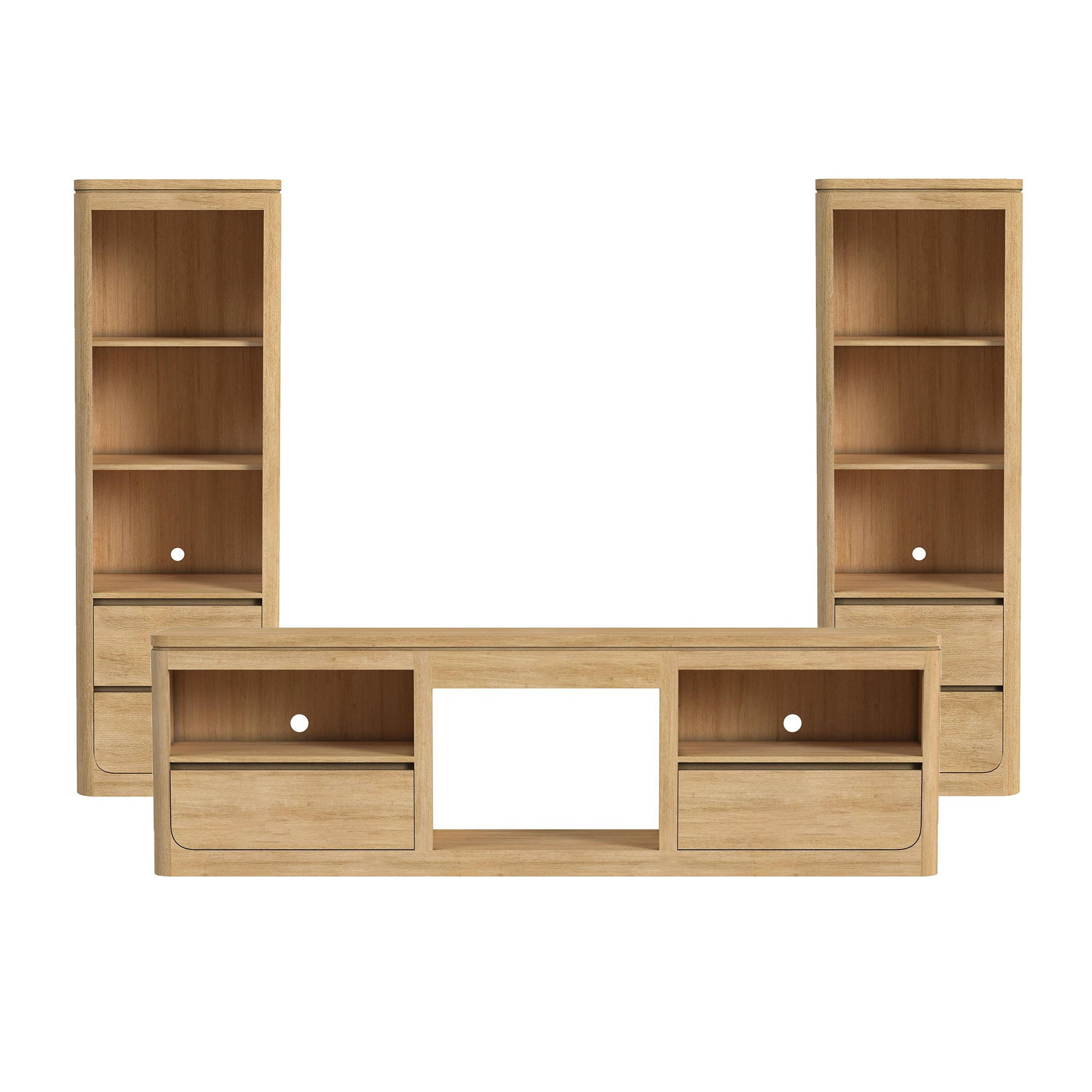 Rosalie - 3 Piece Entertainment Unit With 82" TV Console