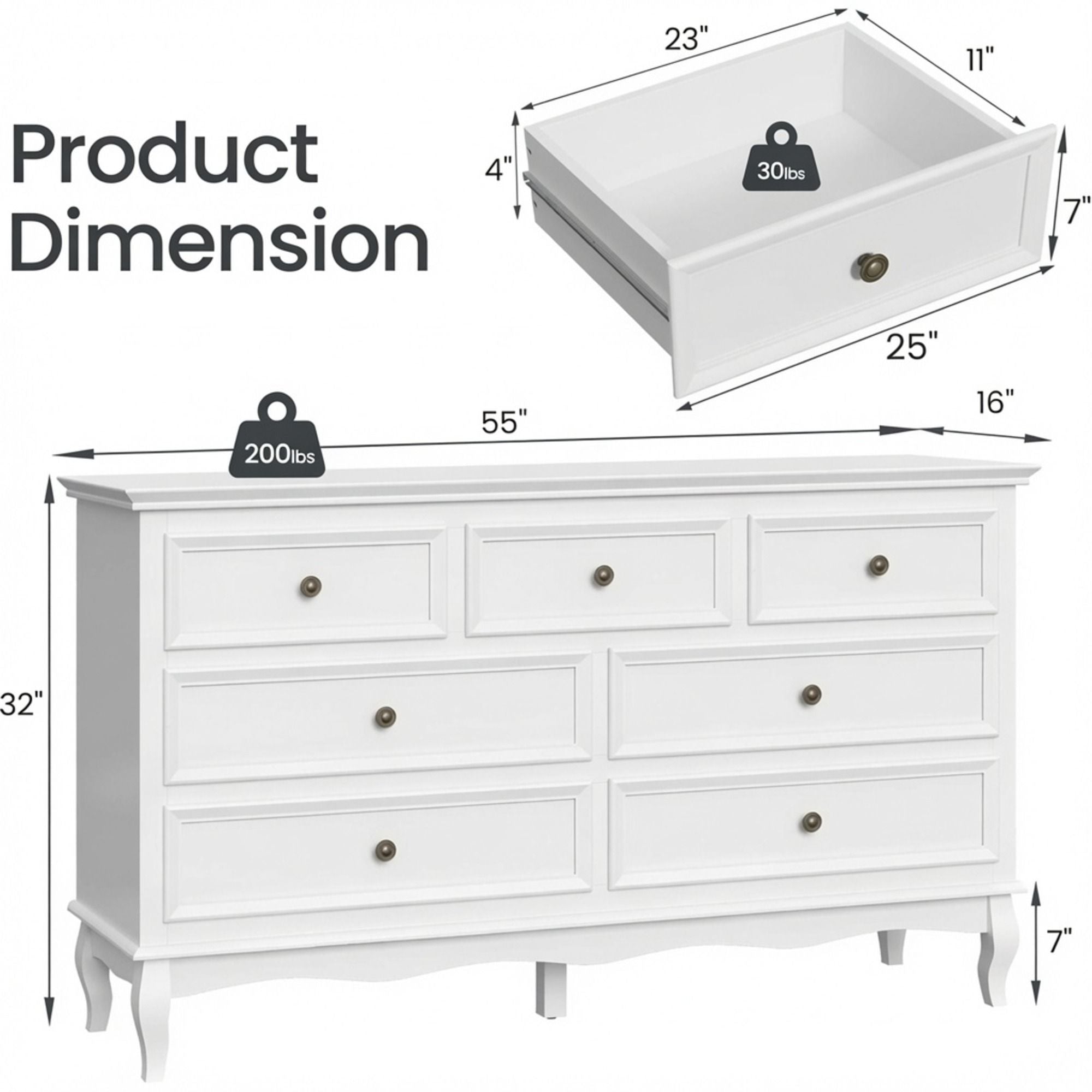 7 Drawer Dresser