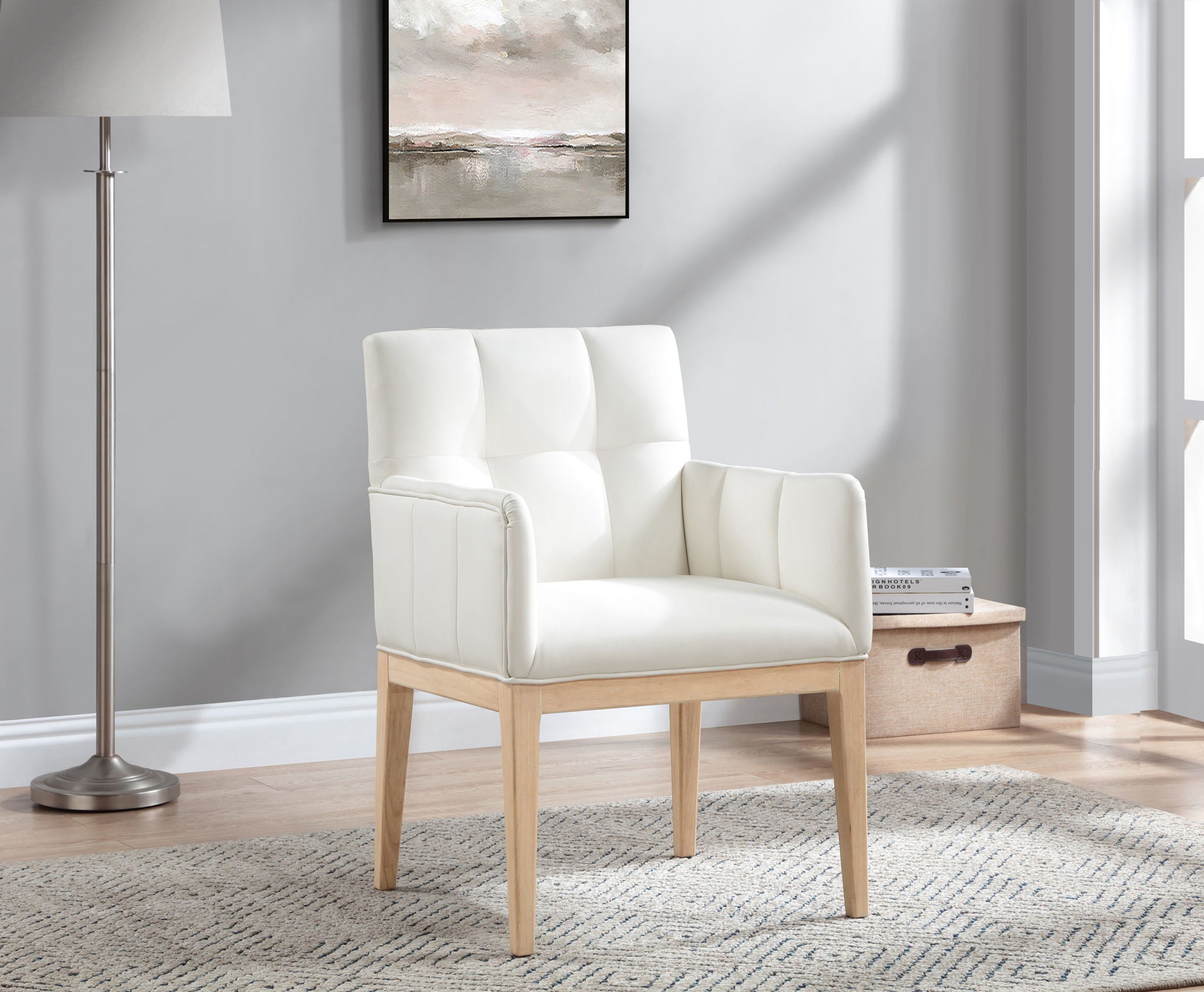 Adrian - Dining Arm Chair (Set of 2) - Light Brown Legs