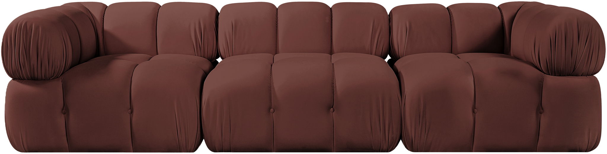 Orin - Velvet Performance Fabric Upholstered 3 Piece Modular Sofa
