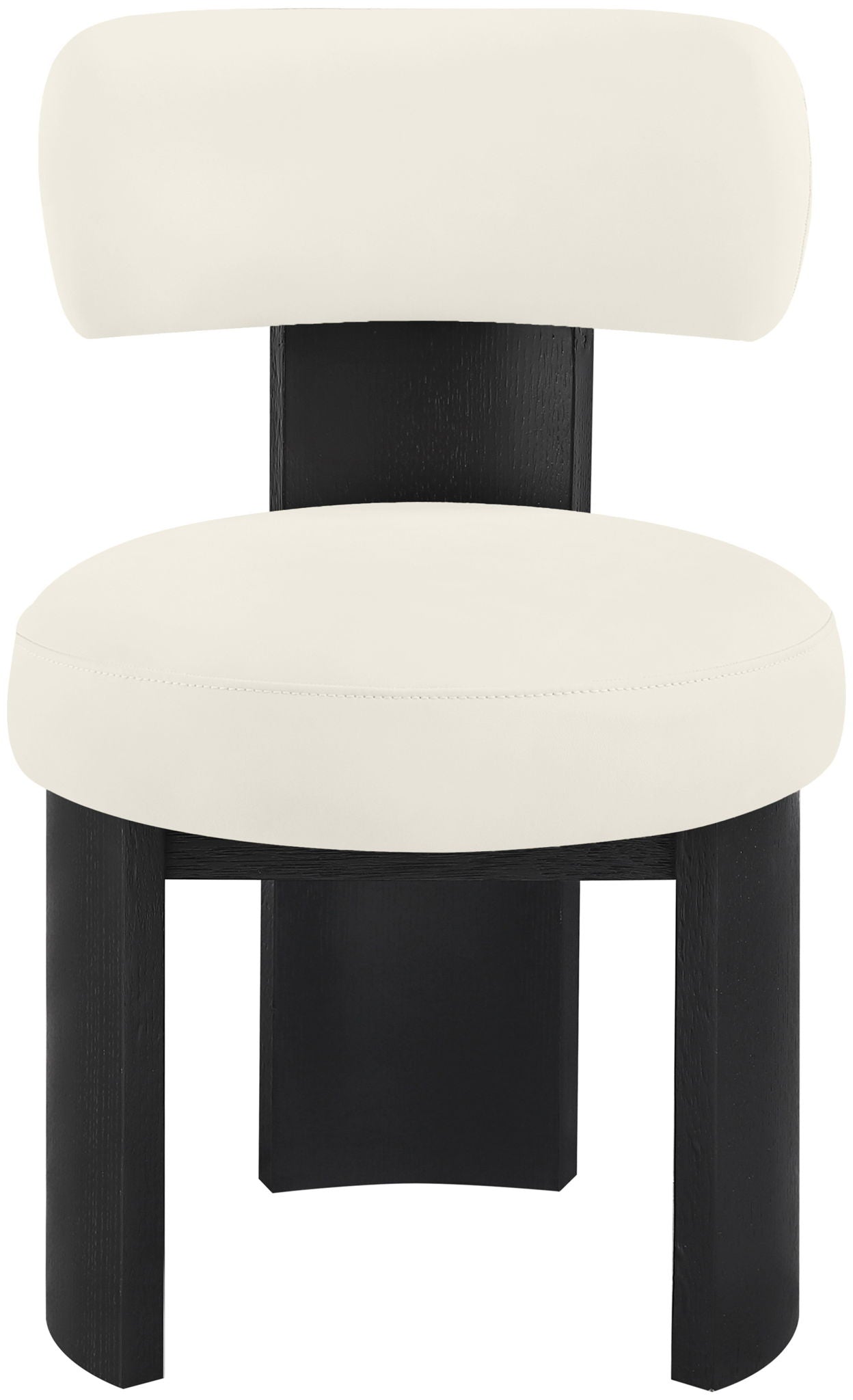 Atelier - Vegan Leather Upholstered Dining Chair (Set of 2) - Black Frame
