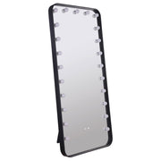 Villancourt - LED Standing Mirror With Speakers - Black