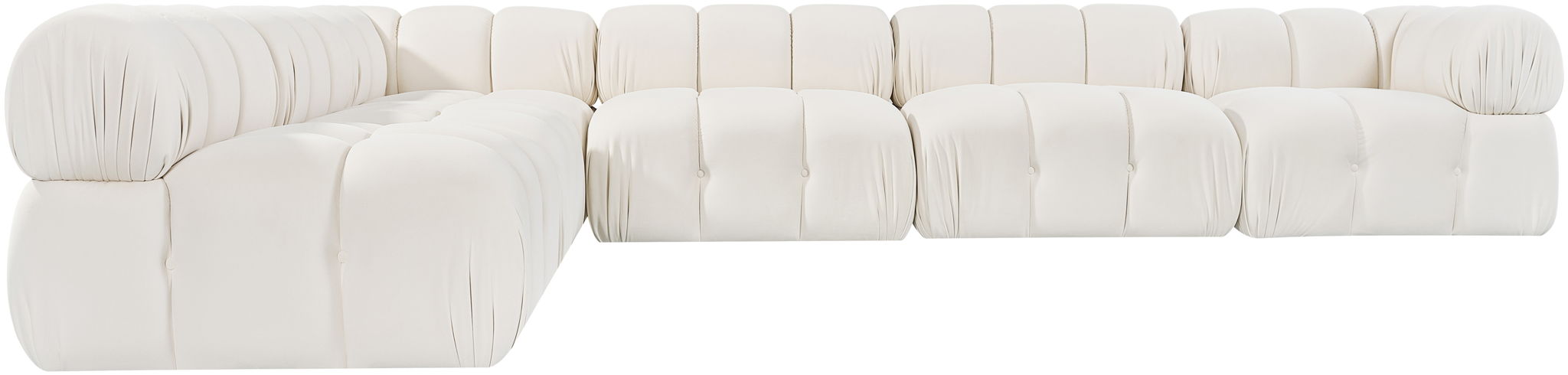 Orin - Velvet 6 Piece Modular L-Shaped Sectional