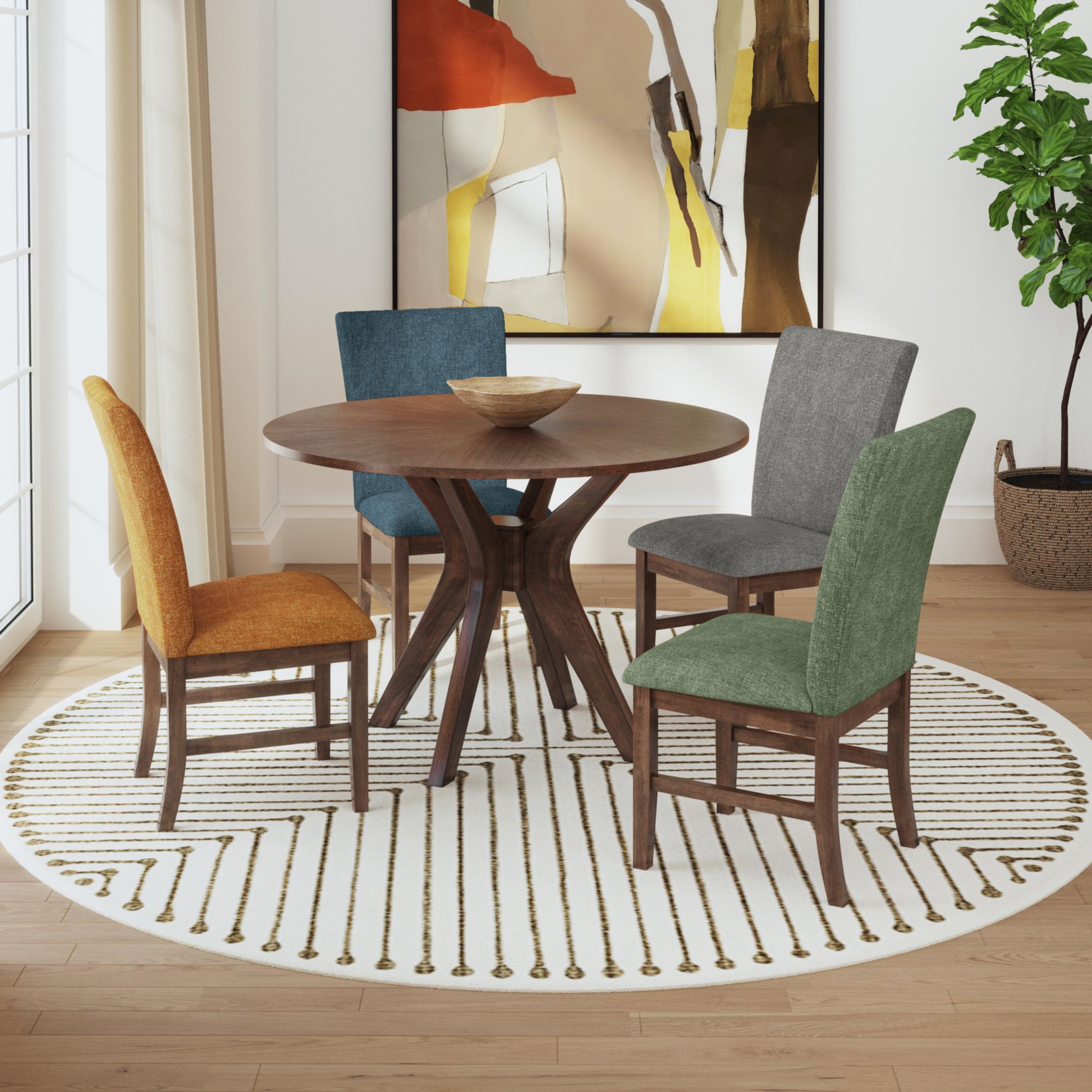Santa Barbara - Round Dining Table - Walnut
