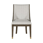 Griffin - Arm Chair (Set of 2) - Pearl Silver / Dark Brown
