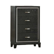 1 Piece Chest Tapered Legs Bedroom Furniture - Black