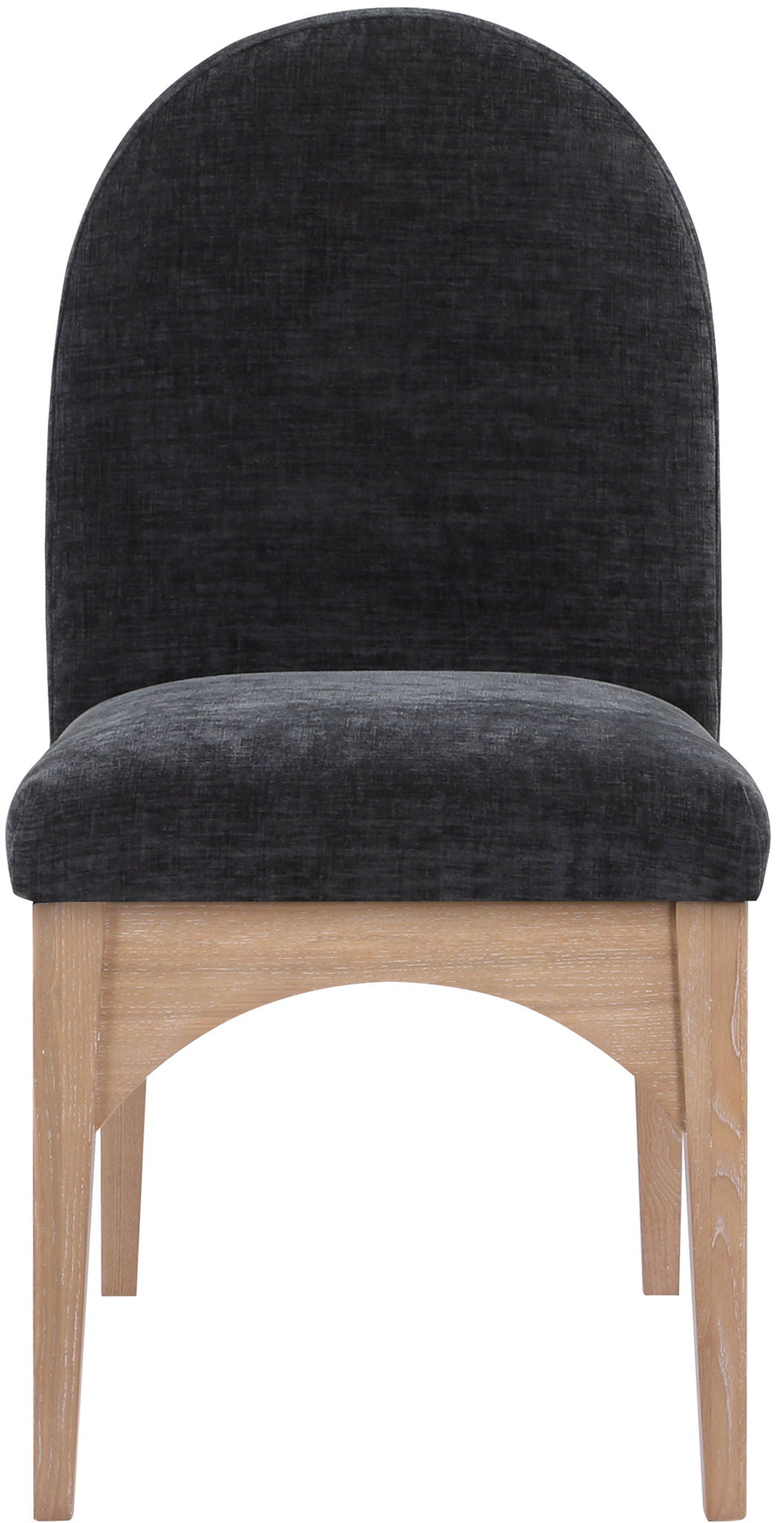 Waldorf - Chenille Dining Side Chair With Natural Legs