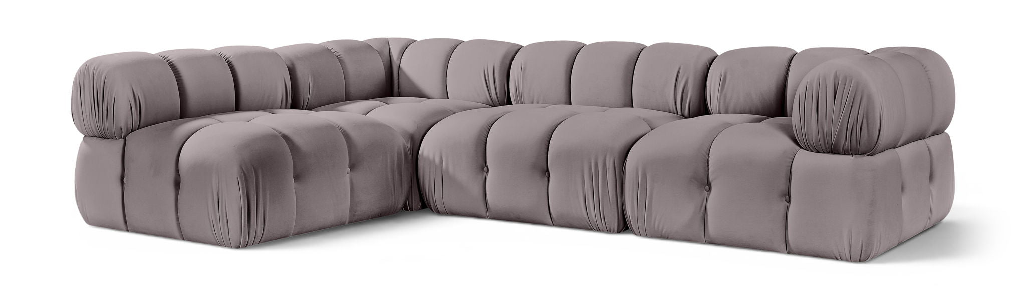 Orin - Fabric Velvet 4 Piece Modular Sectional