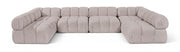 Orin - U-Shaped Velvet 6 Piece Modular Sectional