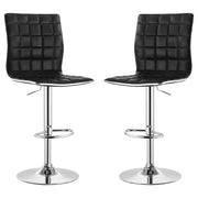Waffle - Adjustable Bar Stool (Set of 2) - Black