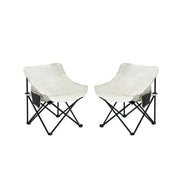 Portable Folding Camping Chairs With Carry Bag (Set of 2)