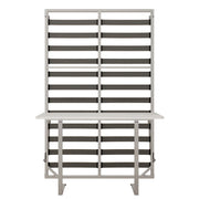 Queen Size Cabinet Wall Bed Mechanism With Desk Panel - Gray