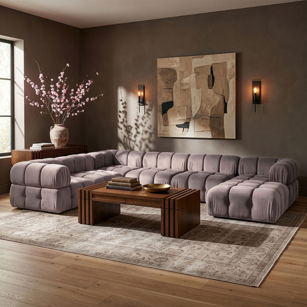 Orin - 7 Piece Modular Sectional (3 Modular Chairs, 3 Corner Chairs & Ottoman)
