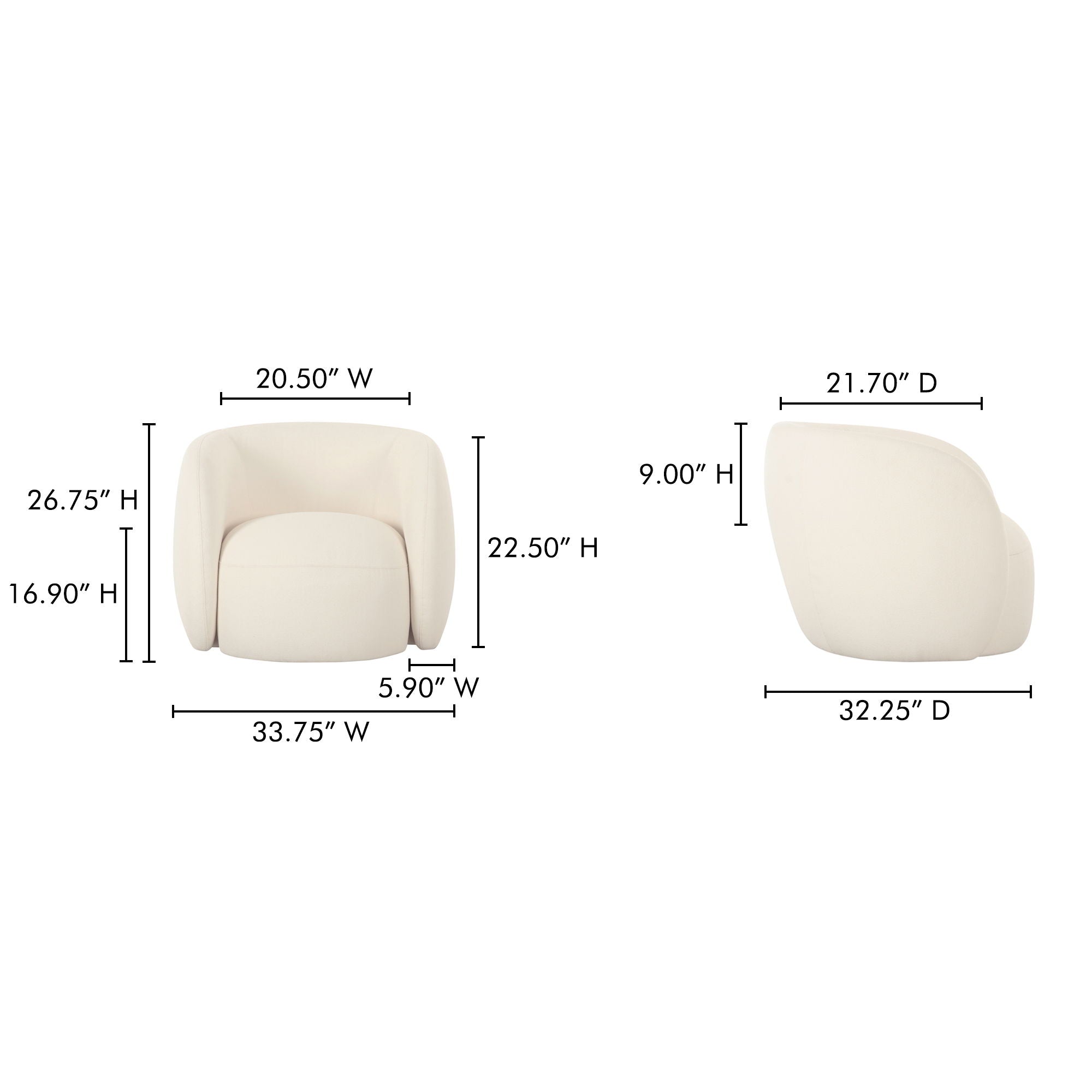 Rae - Outdoor Accent Chair - Cream
