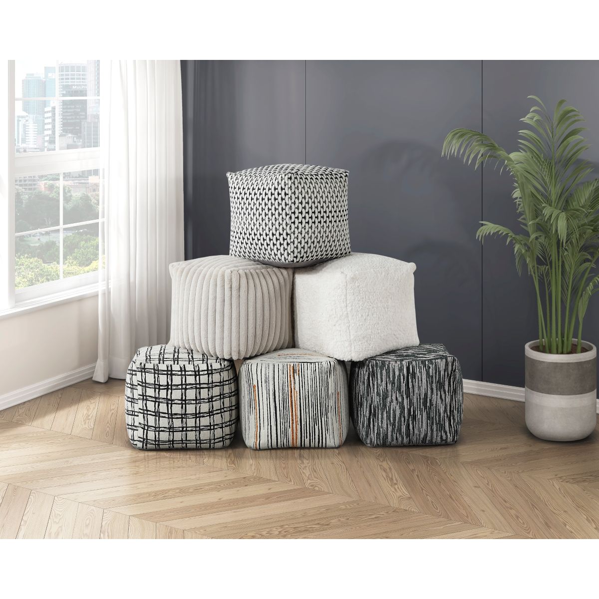 Easley - Celina Pouf - Multicolor